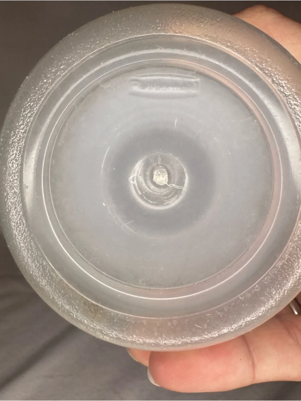 Rubbermaid Clear Drink Bottle with Blue Flip Straw Lid